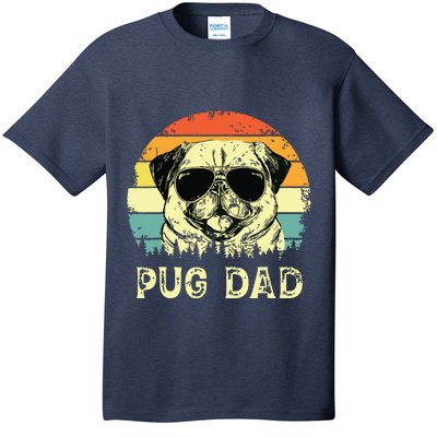 Vintage Pug Dad Dog Lovers Fathers Day Tee T-Shirt