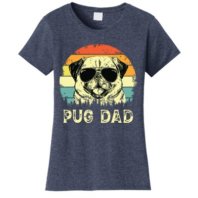 Vintage Pug Dad Dog Lovers Fathers Day Tee Women's T-Shirt