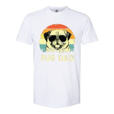 Vintage Pug Dad Dog Lovers Fathers Day Tee Softstyle CVC T-Shirt