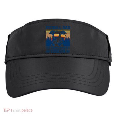 Vintage Pitbull Dad Like A Regular Dad But Cooler Funny Gift Adult Drive Performance Visor