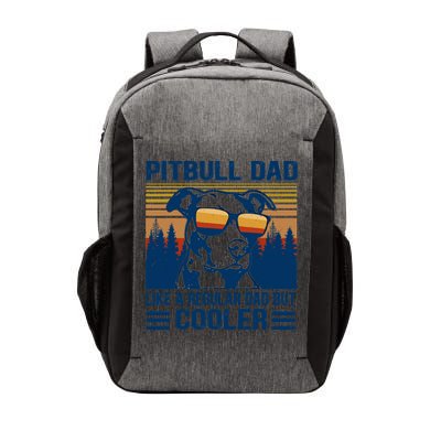 Vintage Pitbull Dad Like A Regular Dad But Cooler Funny Gift Vector Backpack