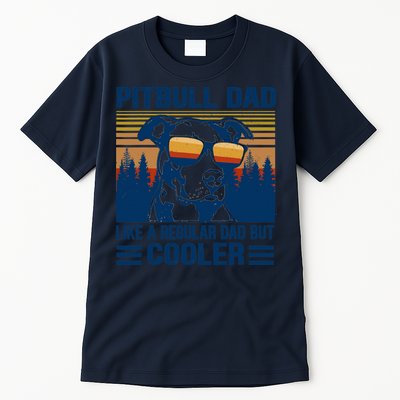 Vintage Pitbull Dad Like A Regular Dad But Cooler Funny Gift Tall T-Shirt