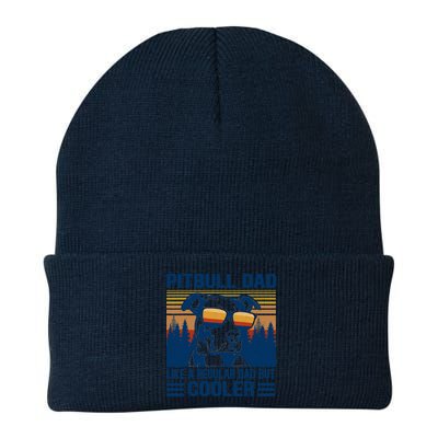 Vintage Pitbull Dad Like A Regular Dad But Cooler Funny Gift Beanie