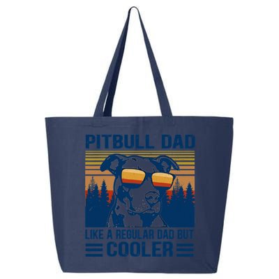 Vintage Pitbull Dad Like A Regular Dad But Cooler Funny Gift 25L Jumbo Tote