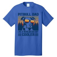 Vintage Pitbull Dad Like A Regular Dad But Cooler Funny Gift Great Gift Tall T-Shirt