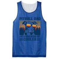 Vintage Pitbull Dad Like A Regular Dad But Cooler Funny Gift Great Gift Mesh Reversible Basketball Jersey Tank