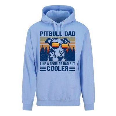 Vintage Pitbull Dad Like A Regular Dad But Cooler Funny Gift Unisex Surf Hoodie