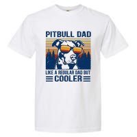 Vintage Pitbull Dad Like A Regular Dad But Cooler Funny Gift Garment-Dyed Heavyweight T-Shirt