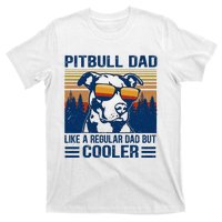 Vintage Pitbull Dad Like A Regular Dad But Cooler Funny Gift T-Shirt