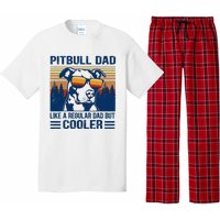 Vintage Pitbull Dad Like A Regular Dad But Cooler Funny Gift Pajama Set