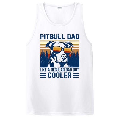 Vintage Pitbull Dad Like A Regular Dad But Cooler Funny Gift PosiCharge Competitor Tank