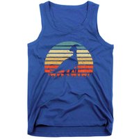 Vintage Parasaurolophus Dinosaurus Sunset Retro Tank Top