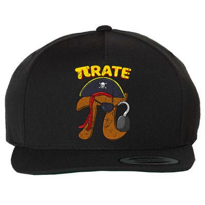 Vintage Pi Day Pirate Pi Symbol Graphic Art Math Lover Cool Gift Wool Snapback Cap