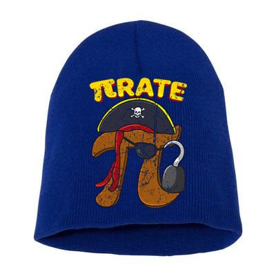 Vintage Pi Day Pirate Pi Symbol Graphic Art Math Lover Cool Gift Short Acrylic Beanie