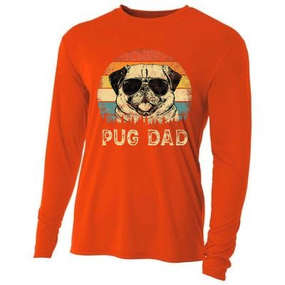 Vintage Pug Dad Dog Lovers FatherS Day Cooling Performance Long Sleeve Crew