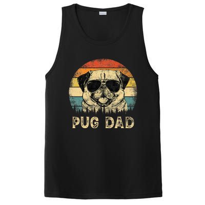 Vintage Pug Dad Dog Lovers FatherS Day PosiCharge Competitor Tank