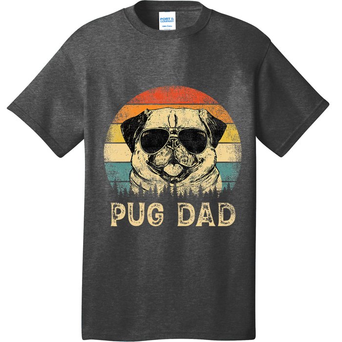 Vintage Pug Dad Dog Lovers FatherS Day T-Shirt