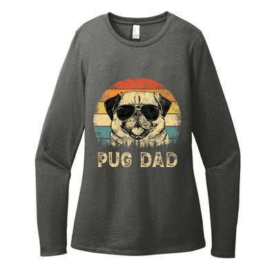 Vintage Pug Dad Dog Lovers FatherS Day Womens CVC Long Sleeve Shirt