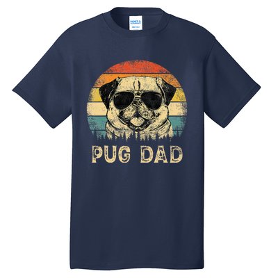 Vintage Pug Dad Dog Lovers FatherS Day Tall T-Shirt