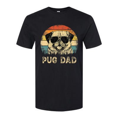 Vintage Pug Dad Dog Lovers FatherS Day Softstyle CVC T-Shirt