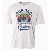 Vintage Pug Dad Like A Regular Dad But Cooler Funny Cooling Performance Crew T-Shirt