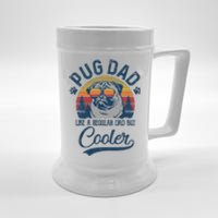 Vintage Pug Dad Like A Regular Dad But Cooler Funny Beer Stein