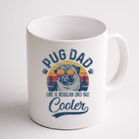 Vintage Pug Dad Like A Regular Dad But Cooler Funny Coffee Mug