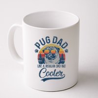 Vintage Pug Dad Like A Regular Dad But Cooler Funny Coffee Mug