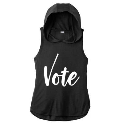 Vote Political Election November Check Mark Ladies PosiCharge Tri-Blend Wicking Draft Hoodie Tank