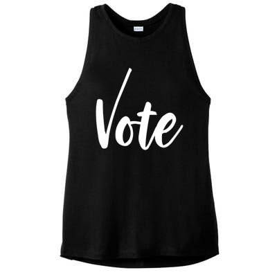 Vote Political Election November Check Mark Ladies PosiCharge Tri-Blend Wicking Tank