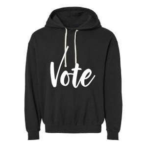 Vote Political Election November Check Mark Garment-Dyed Fleece Hoodie