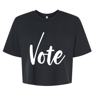 Vote Political Election November Check Mark Bella+Canvas Jersey Crop Tee