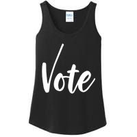 Vote Political Election November Check Mark Ladies Essential Tank