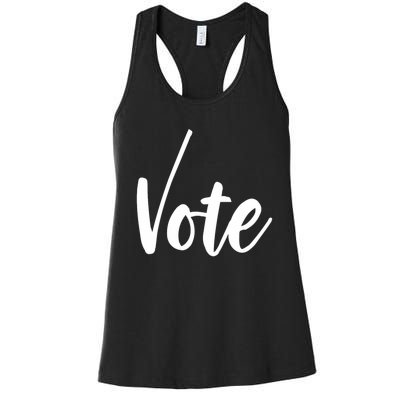 Vote Political Election November Check Mark Women's Racerback Tank