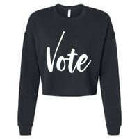 Vote Political Election November Check Mark Cropped Pullover Crew