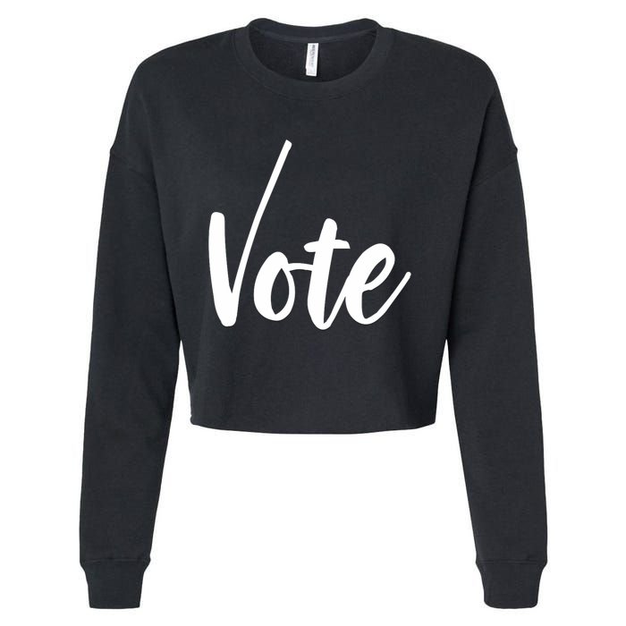 Vote Political Election November Check Mark Cropped Pullover Crew