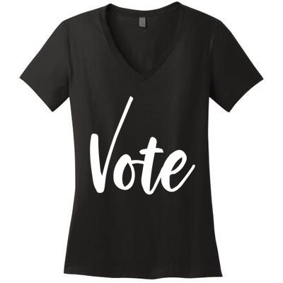 Vote Political Election November Check Mark Women's V-Neck T-Shirt