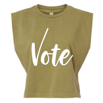 Vote Political Election November Check Mark Garment-Dyed Women's Muscle Tee