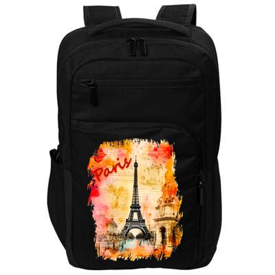 Vintage Paris Eiffel Tower Impact Tech Backpack