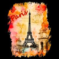 Vintage Paris Eiffel Tower 16 in Basic Backpack