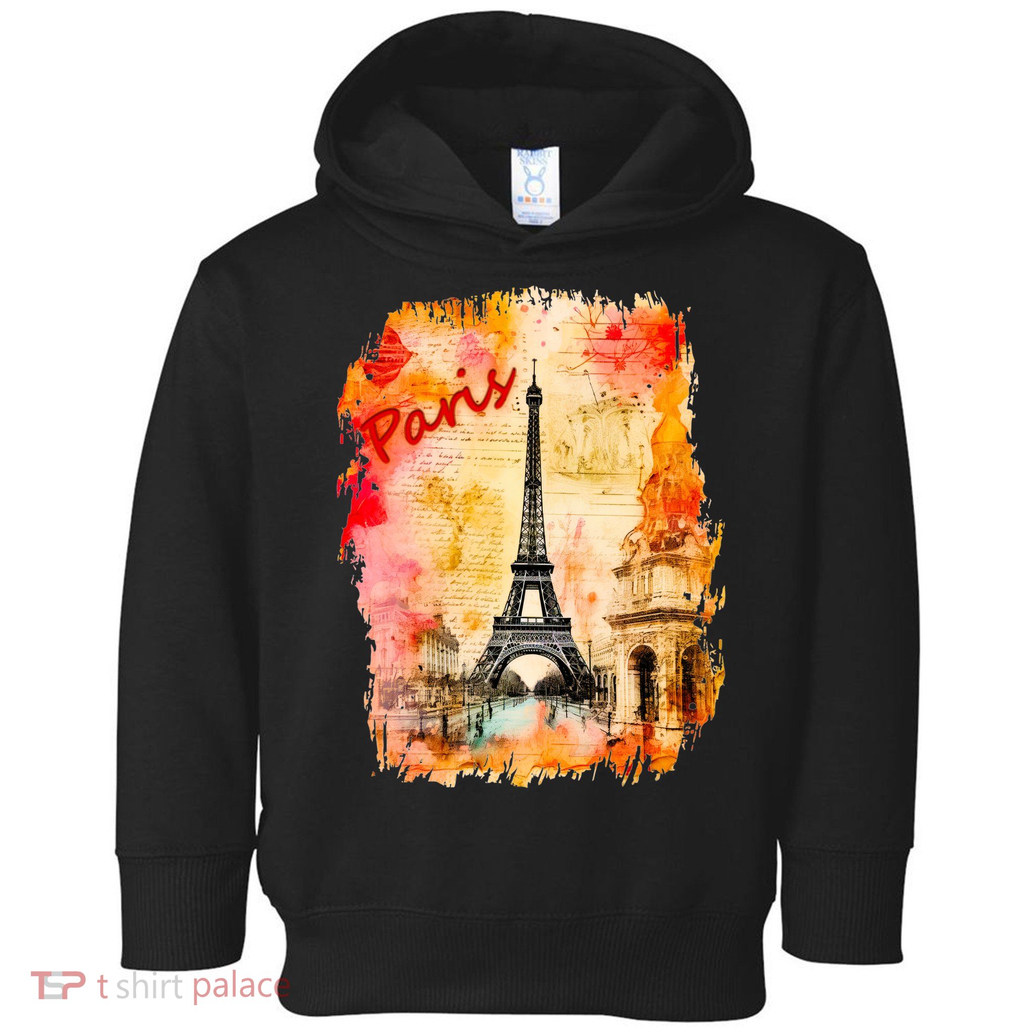 Vintage Paris Eiffel Tower Toddler Hoodie