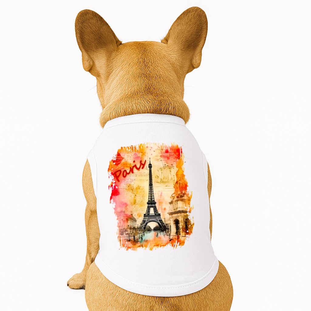 Vintage Paris Eiffel Tower Doggie Tank