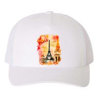 Vintage Paris Eiffel Tower Yupoong Adult 5-Panel Trucker Hat