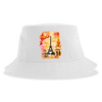 Vintage Paris Eiffel Tower Sustainable Bucket Hat