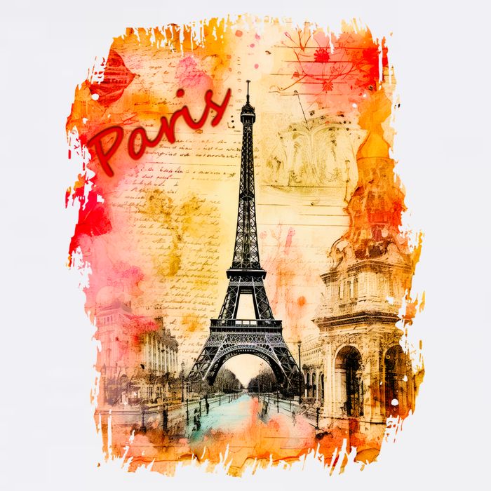 Vintage Paris Eiffel Tower Button