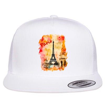 Vintage Paris Eiffel Tower Flatbill Hat