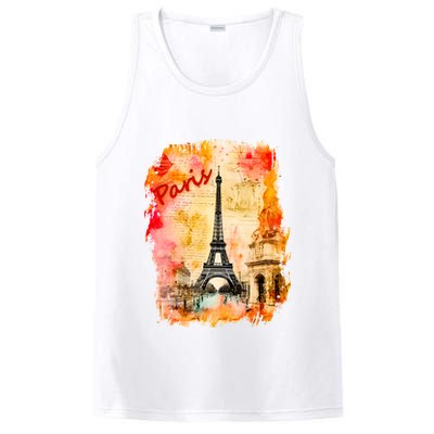 Vintage Paris Eiffel Tower PosiCharge Competitor Tank