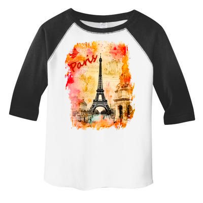 Vintage Paris Eiffel Tower Toddler Fine Jersey T-Shirt