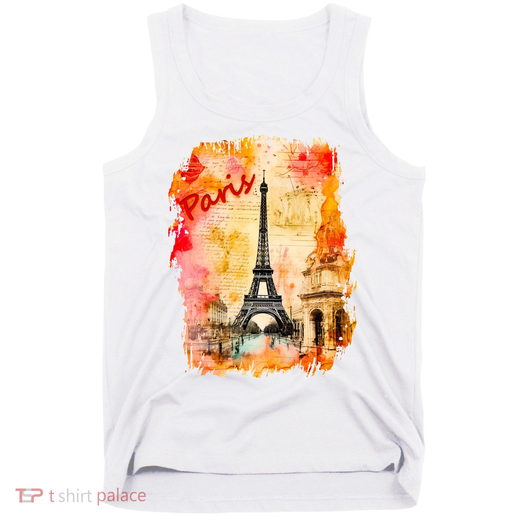 Vintage Paris Eiffel Tower Tank Top
