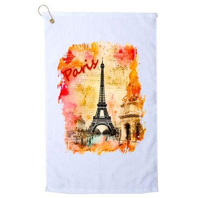 Vintage Paris Eiffel Tower Golf Towel